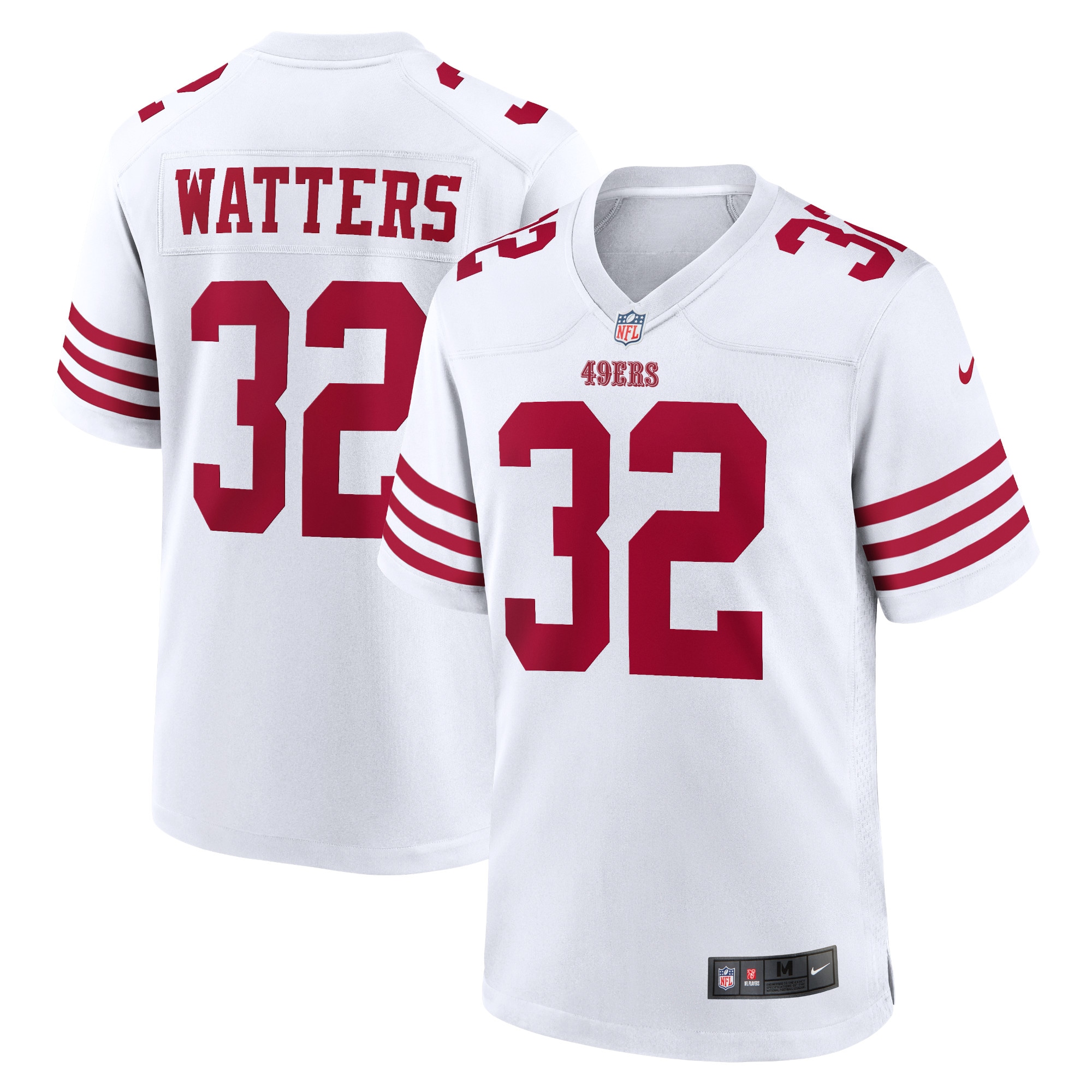 Men’s San Francisco 49ers Ricky Watters White Retired Player Game Jersey