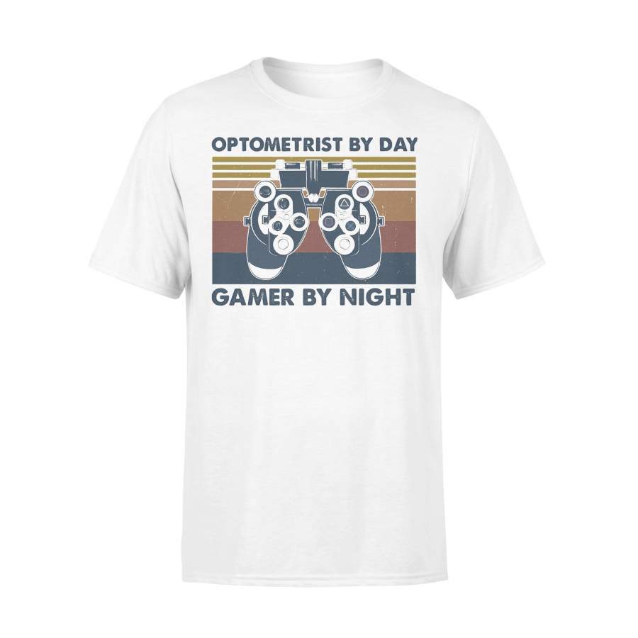 Optometrist By Day Gamer By Night Vintage T-shirt
