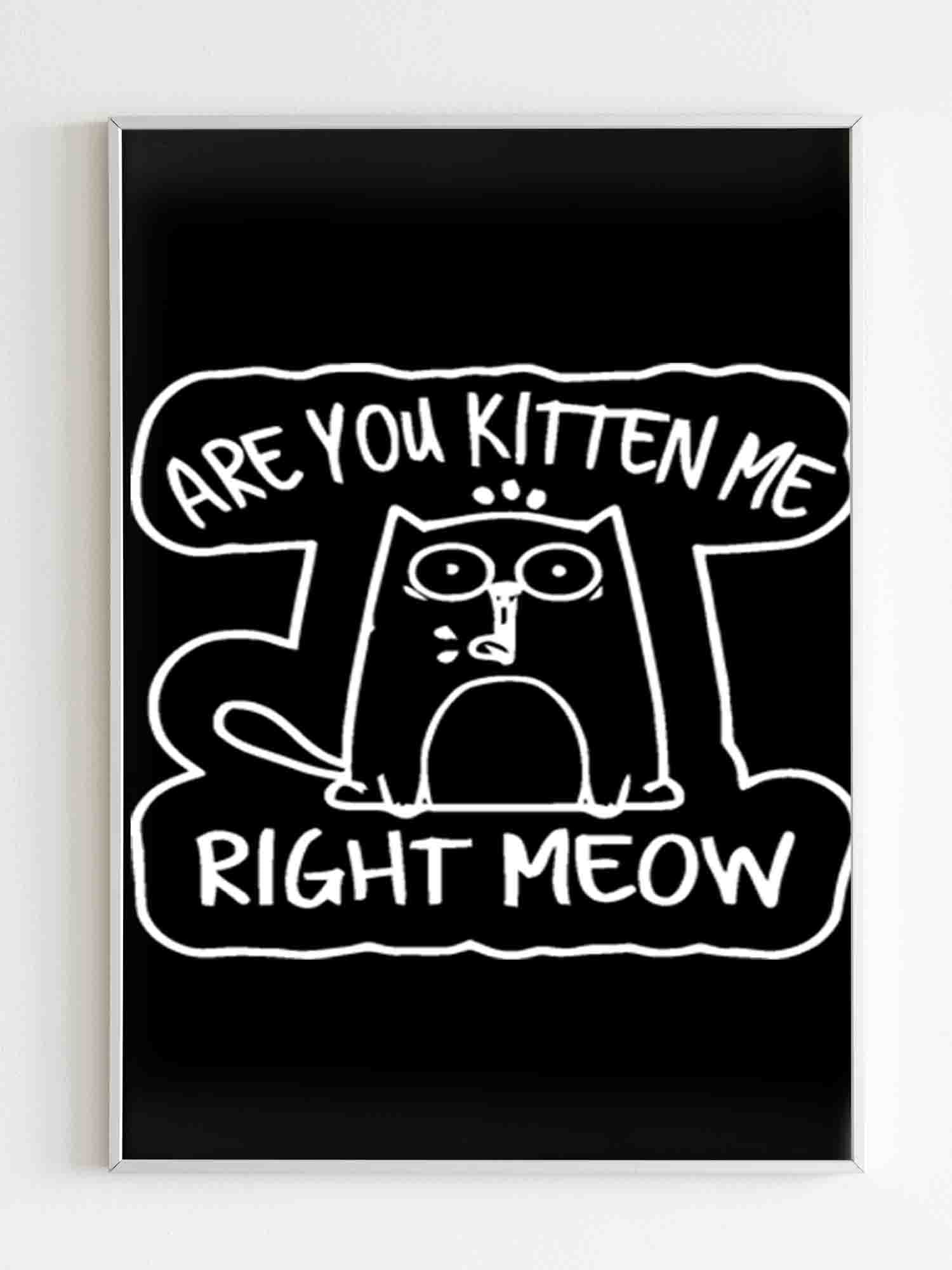 Are You Kitten Me Right Meow Vintage Range Poster