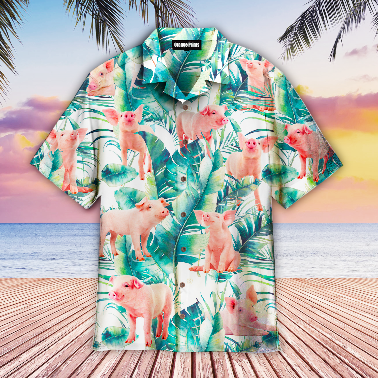 Tropical Funny Pig Aloha Hawaii Shirts For Men Women Ha1498