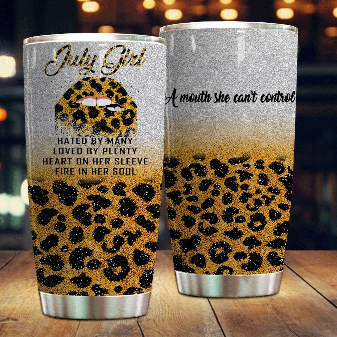 Blingyy Birthday In July Tumbler July Girl Leopard- L0411- At21