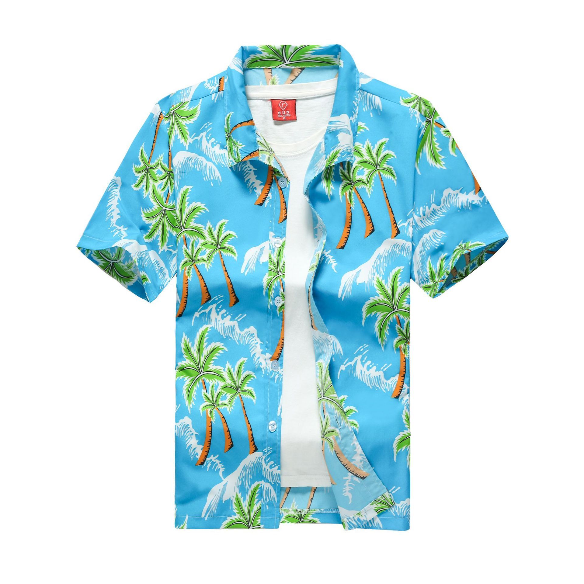 Palm Tree Banana Blue Amazing Design Unisex Hawaii Shirt For Men And Women Ha48936