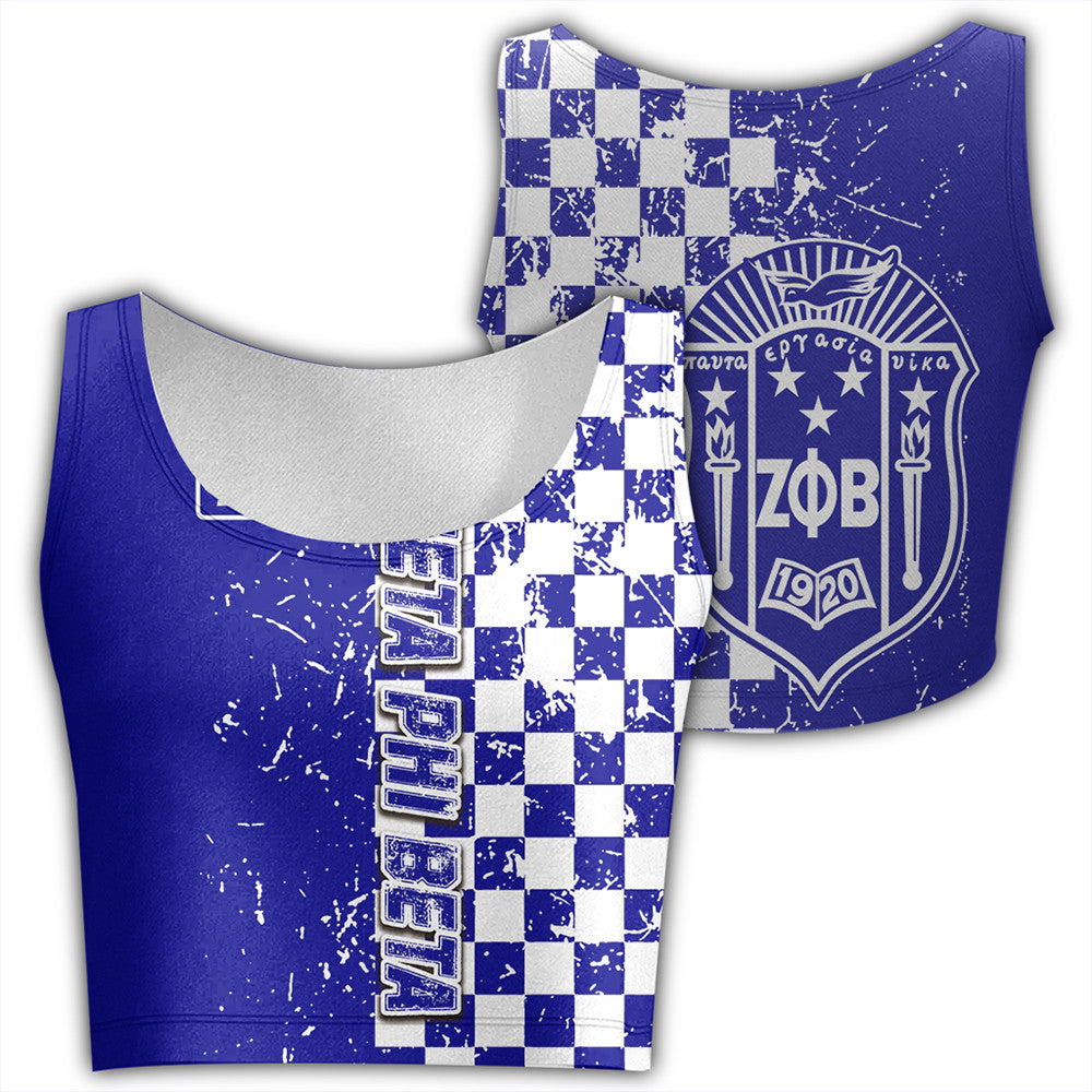 Sorority Tank Top – Zeta Phi Beta Caro Style Croptop Tank Top