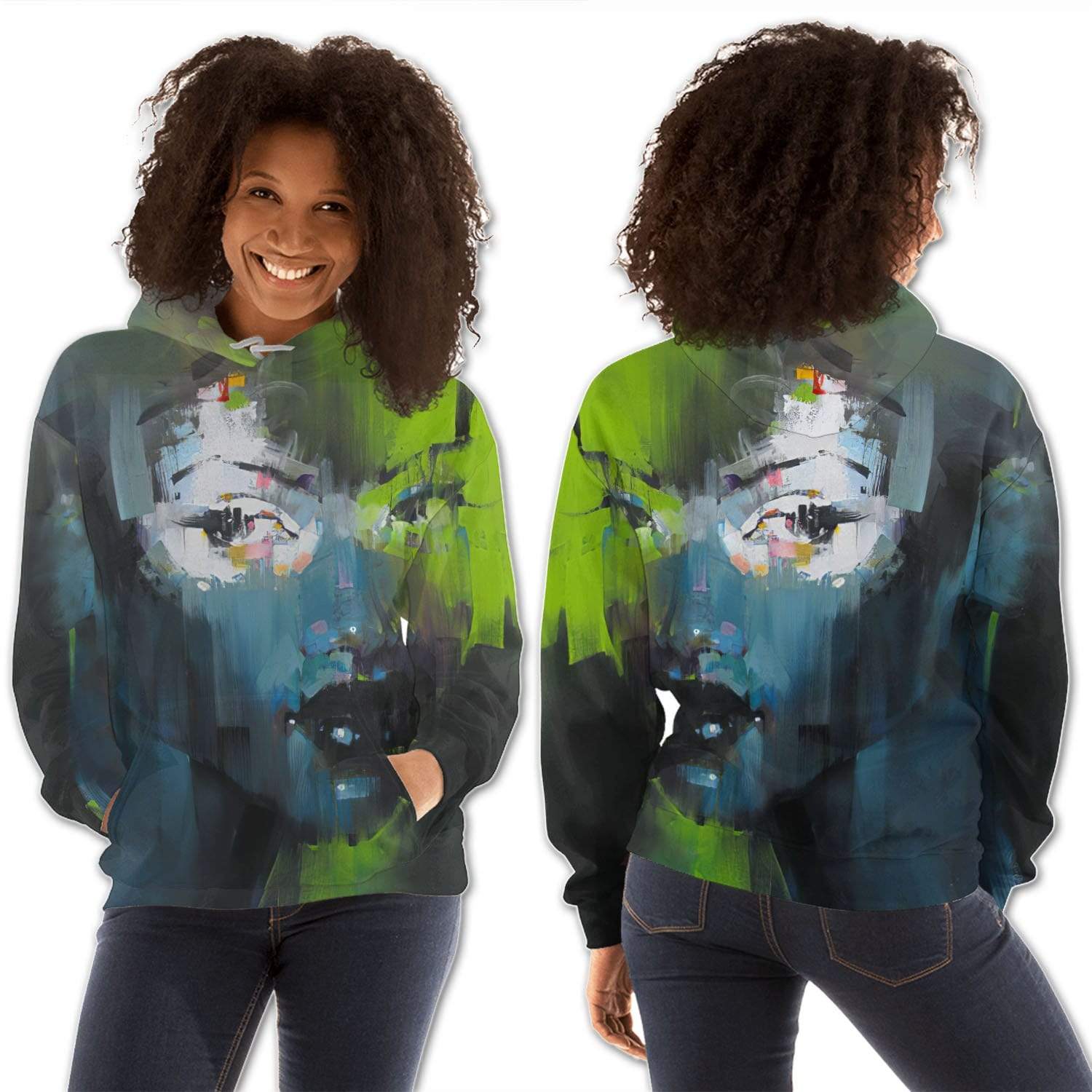 African American Hoodies Cute Girl With Afro Fancy African Themed Black Girl Black History Clothing