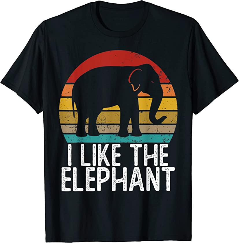 I Like The Elephants Shirt Retro Vintage 80s 70s Elephant T-Shirt