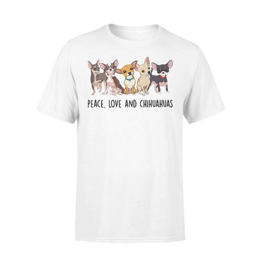 Peace Love And Chihuahua Dog T-shirt