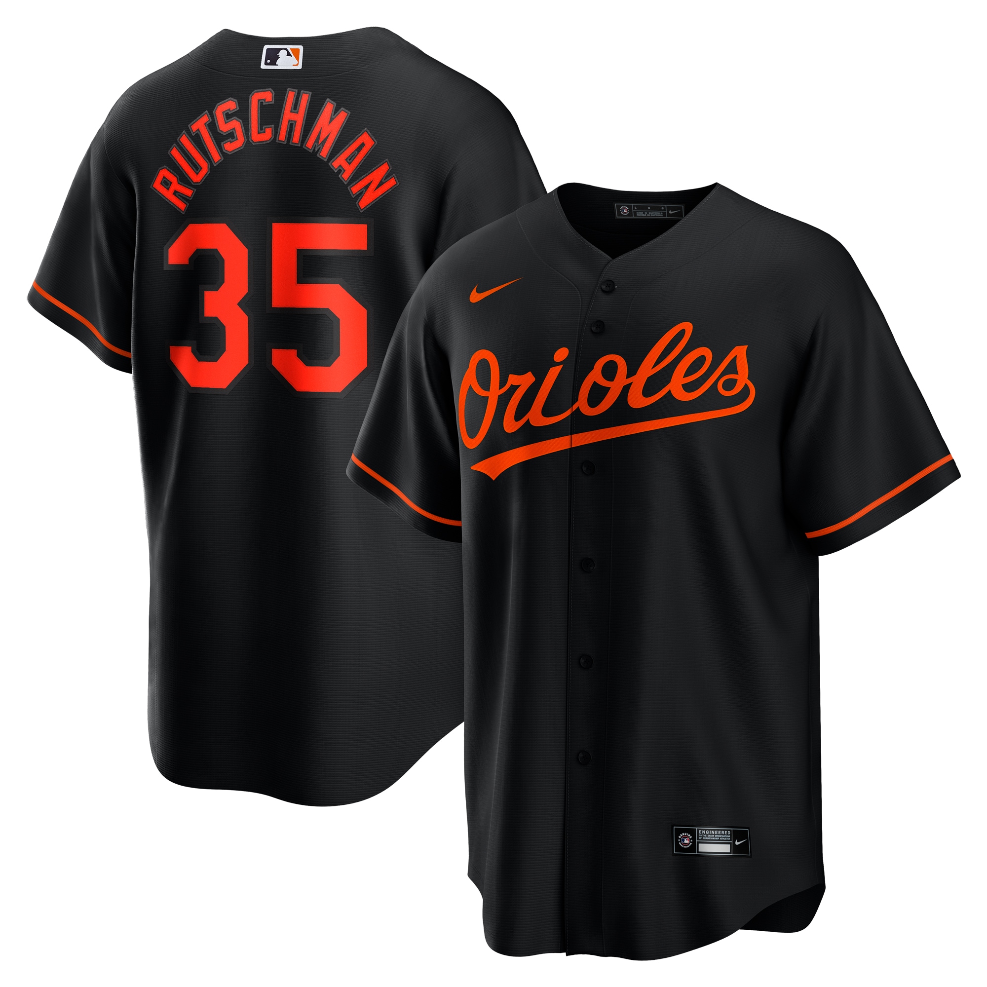 Men’s Baltimore Orioles Adley Rutschman Black Alternate Player Jersey