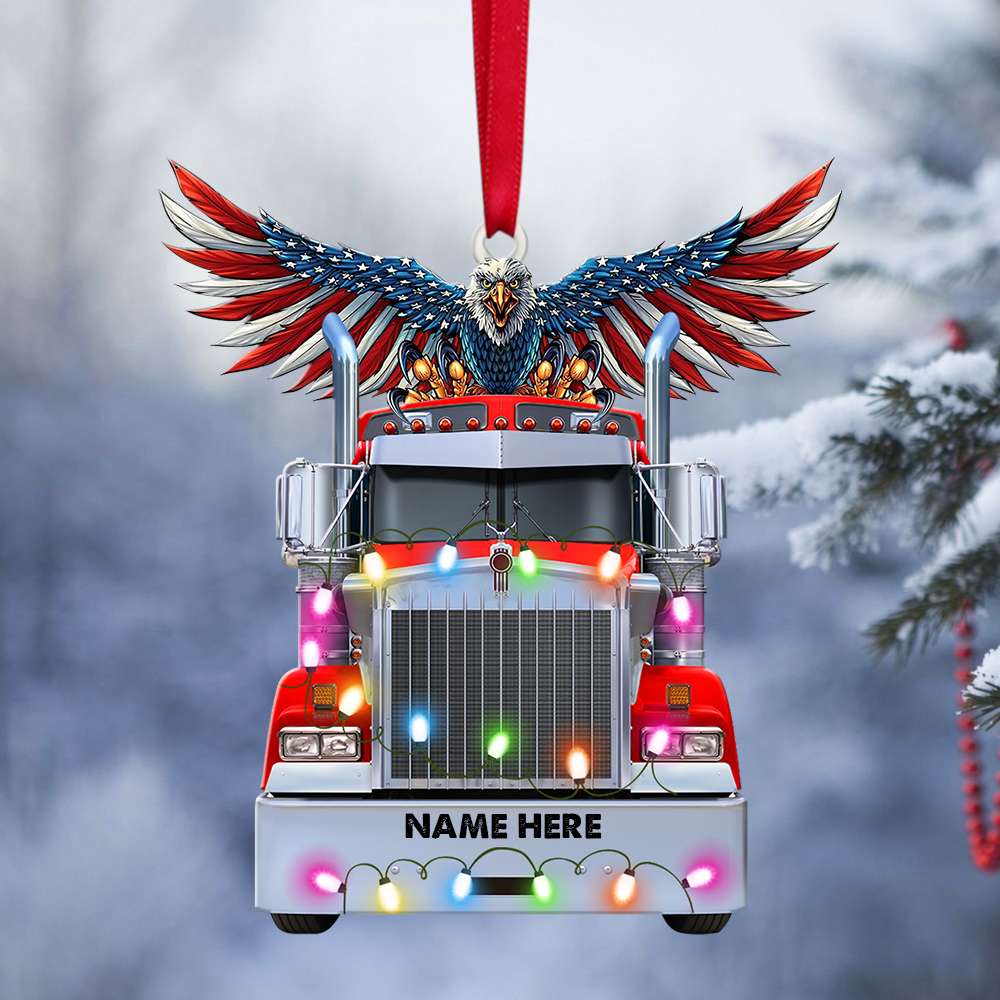 Trucker Personalized Flat Ornament V1