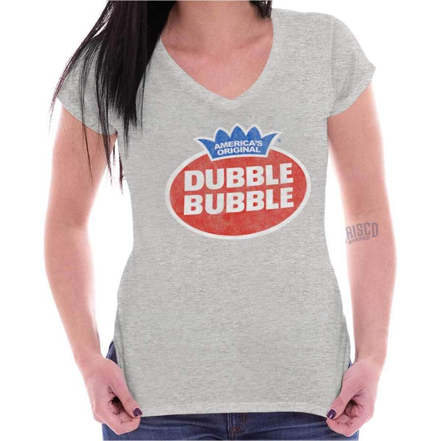 Vintage Bubble Junior Fit V-Neck T Shirt