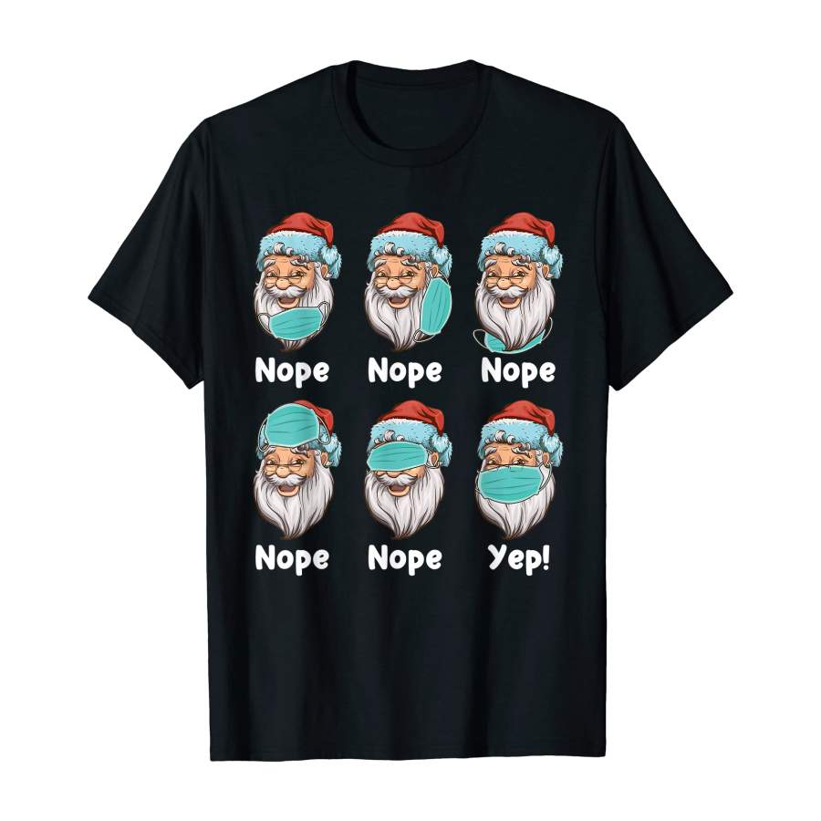 Christmas 2020 Santa Wearing Mask Wrong Funny Xmas Gifts T-Shirt