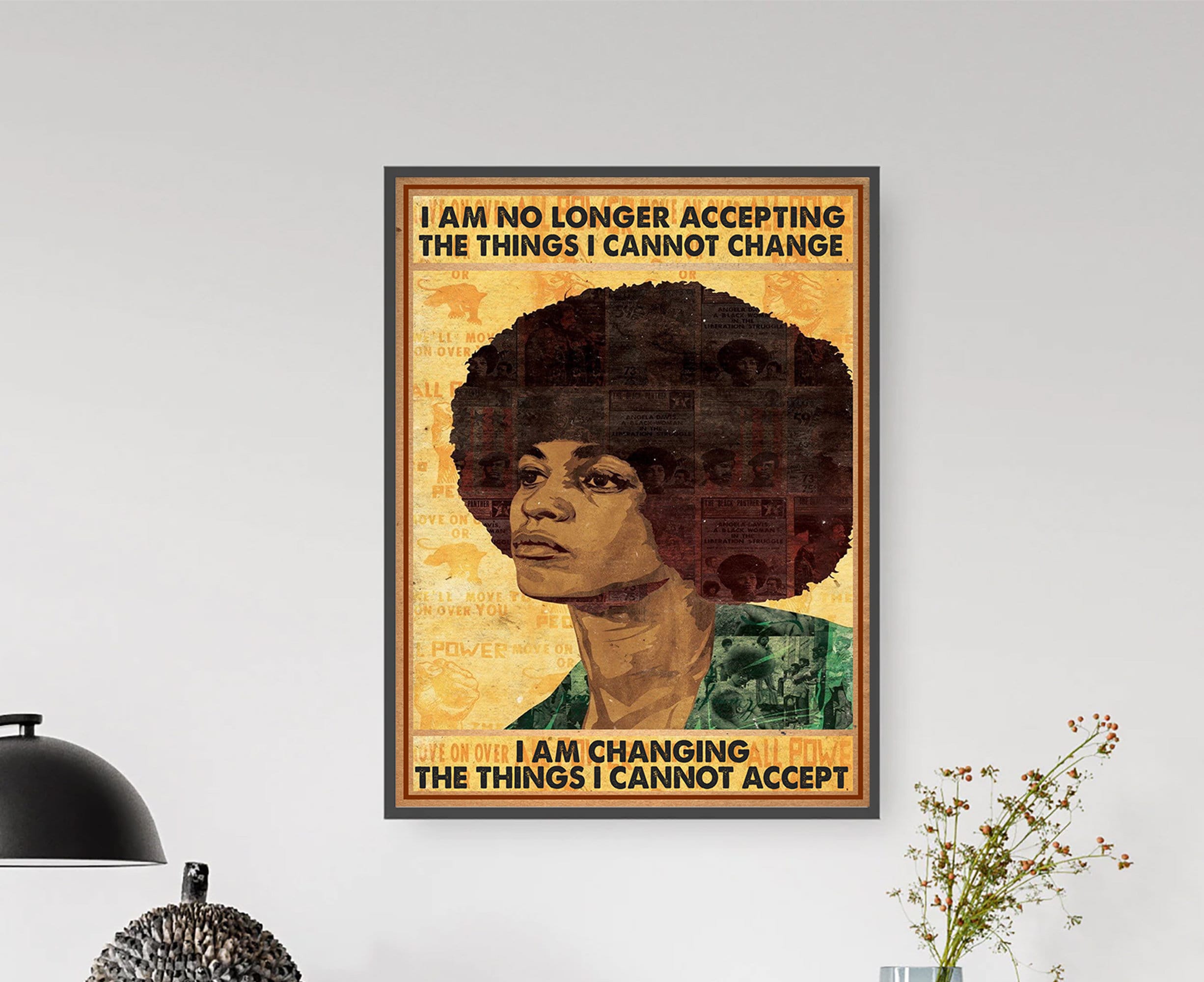 Angela Davis Portrait, Angela Davis I Am No Longer Accepting The Things I Cannot Change I Am Changing The Things I Cannot Accept tho997