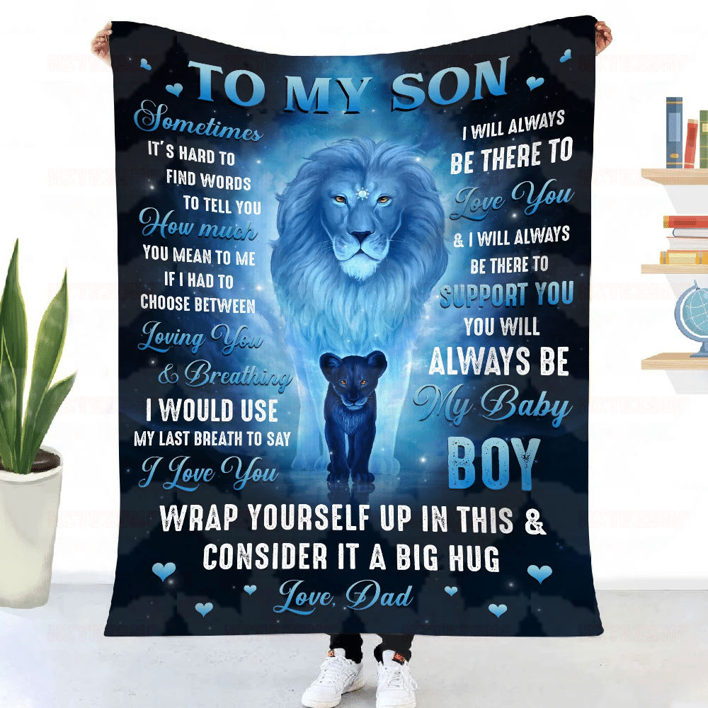 Dad To Son Sometimes It Is Hard To Find Words To Tell You I Love You How Much You Mean To Me Sherpa Blanket