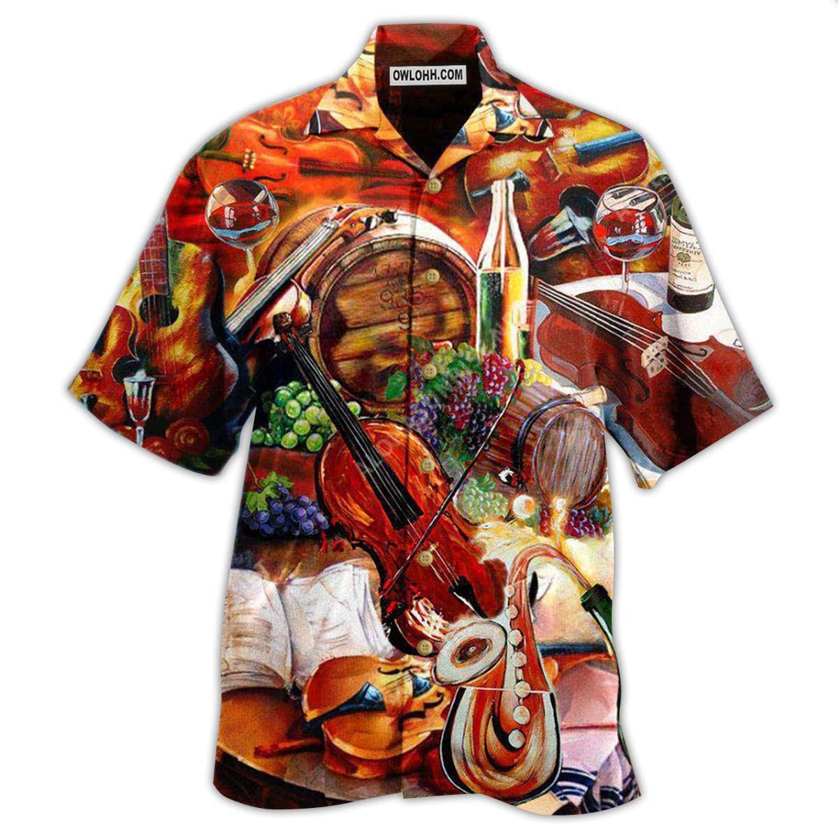 Violin Music Fill The Cup Of Silence With Violin Melody – Hawaiian Shirt  – Owl Ohh