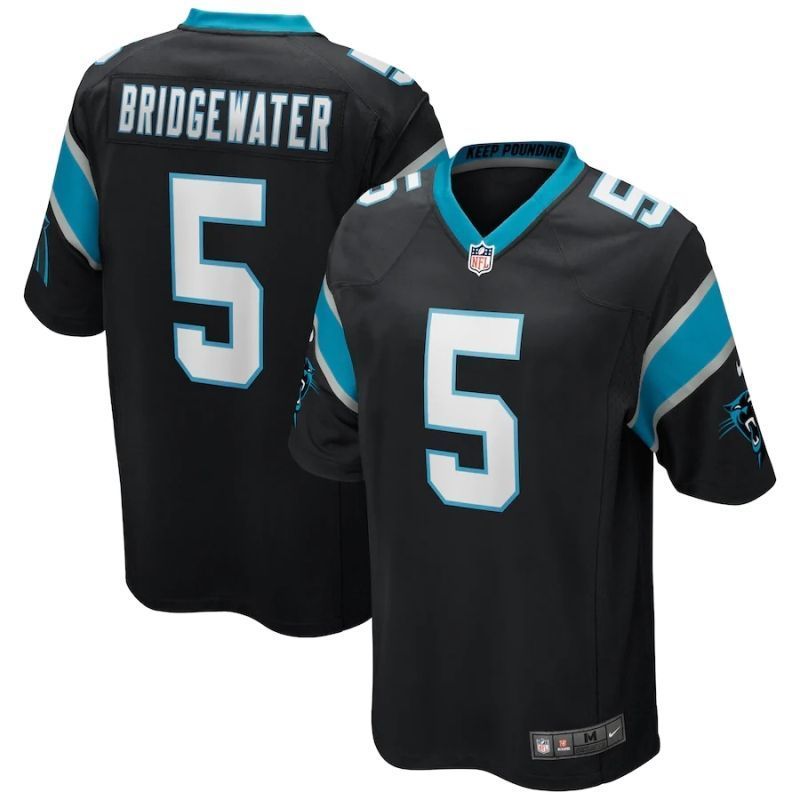 Carolina Panthers Teddy Bridgewater #5 NFL 2020 Black Jersey