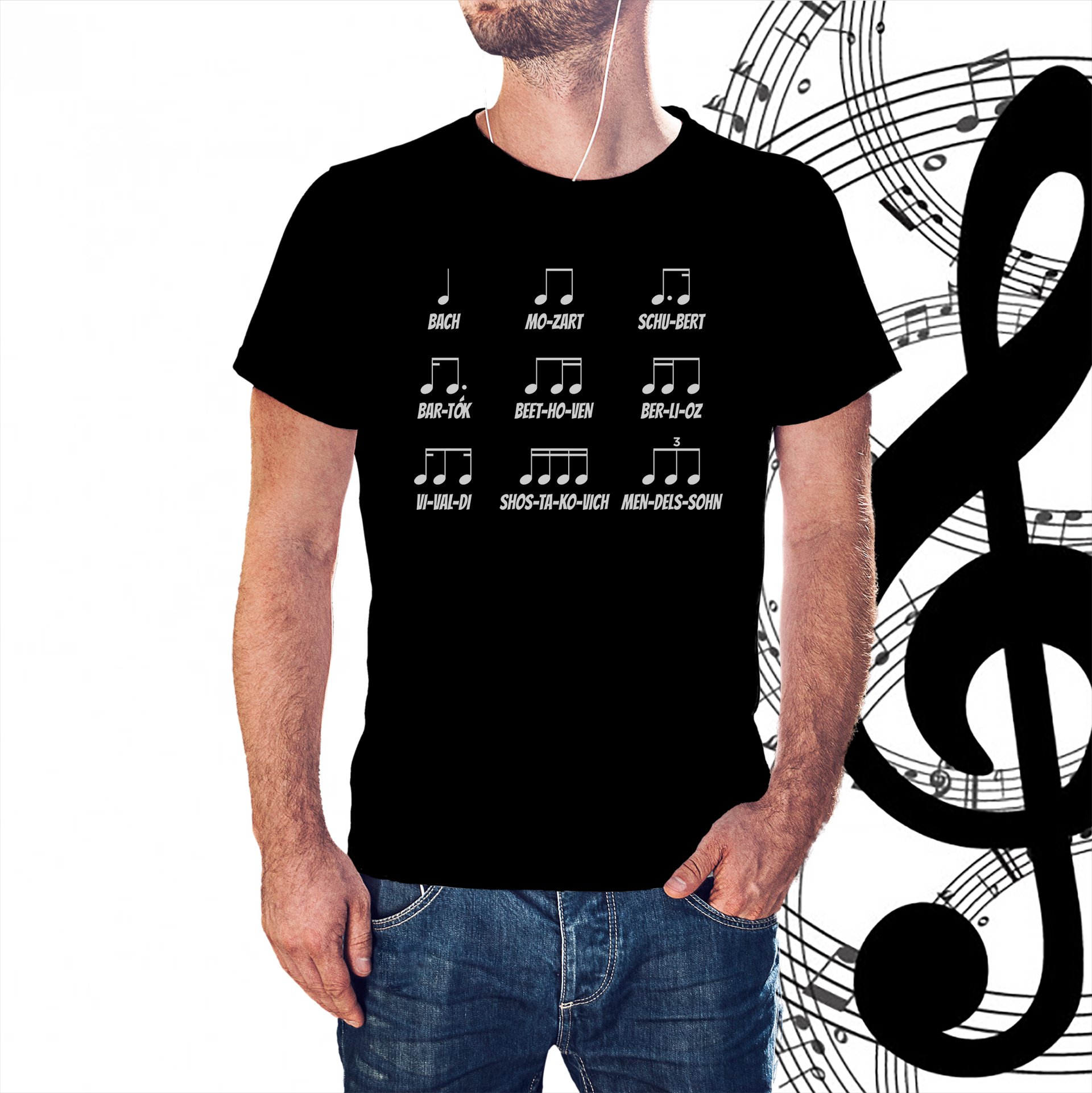 Multiple Musical Notes Unicode Character Tshirt homedecorationuse