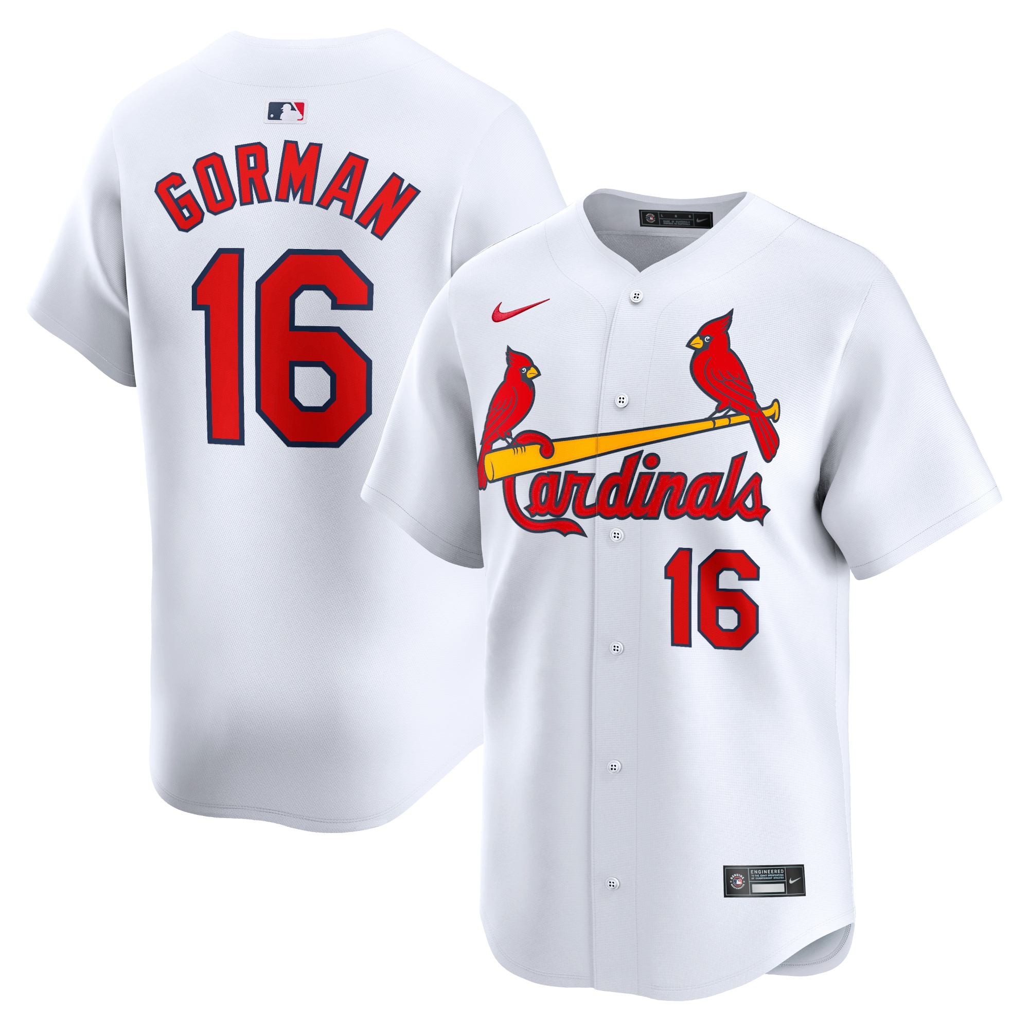 Nolan Gorman St. Louis Cardinals Home Limited Player Jersey – White