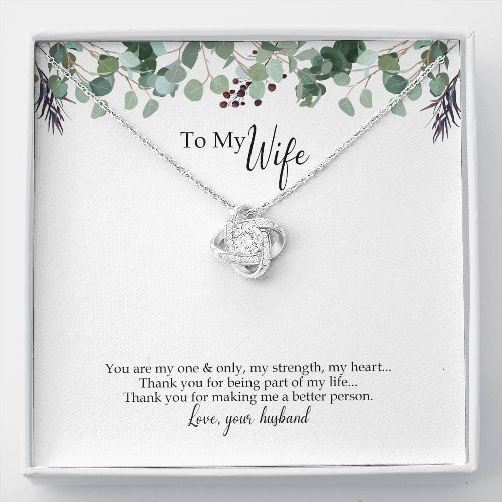 New Couple Gift – From Husband To Wife Necklace With Love Knot