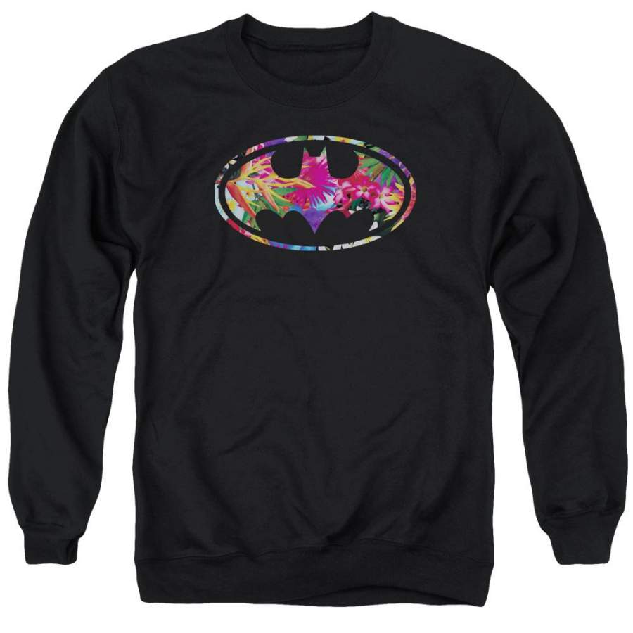 Batman – Hawaiian Shield Adult Crewneck Sweatshirt