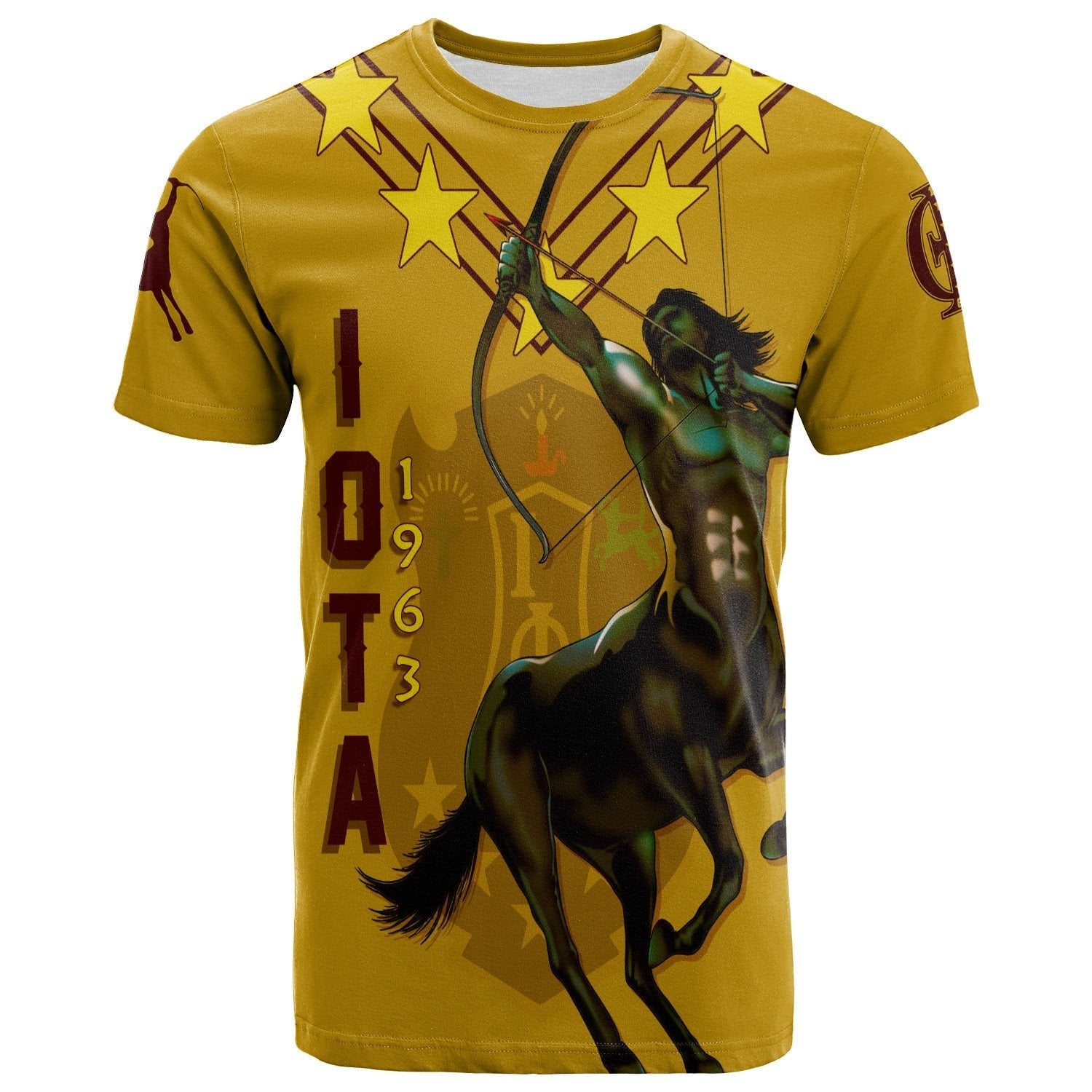 Fraternity Tshirt – Personalized Iota Phi Theta Tshirt Mighty Gilded Gold Centaur