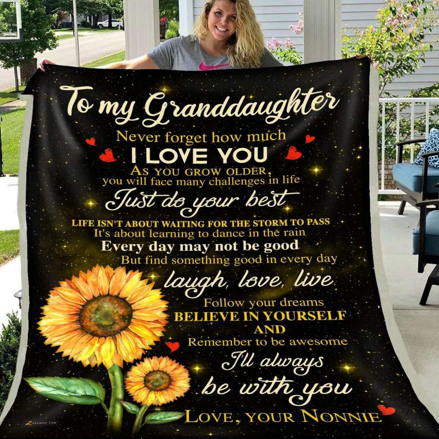 My Granddaughter Just Do Your Best Blanket Laught Love Live Believe In Yourself