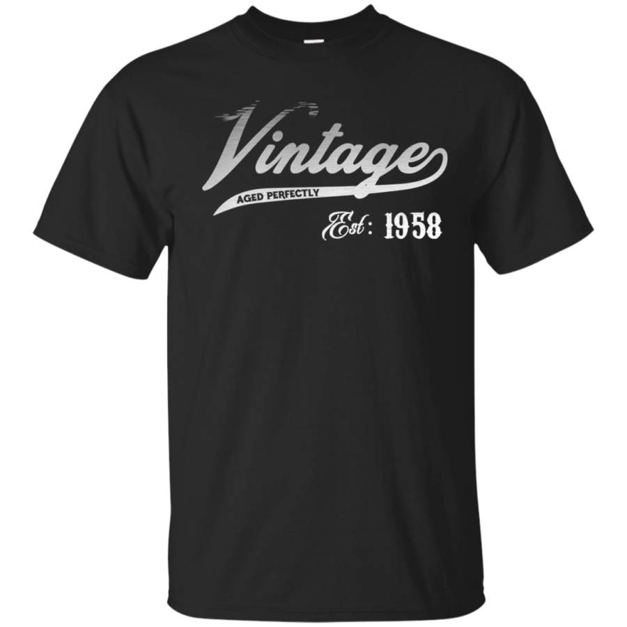 Vintage Est 1958 T-shirt 60 yrs old B-day 60th Birthday Gift