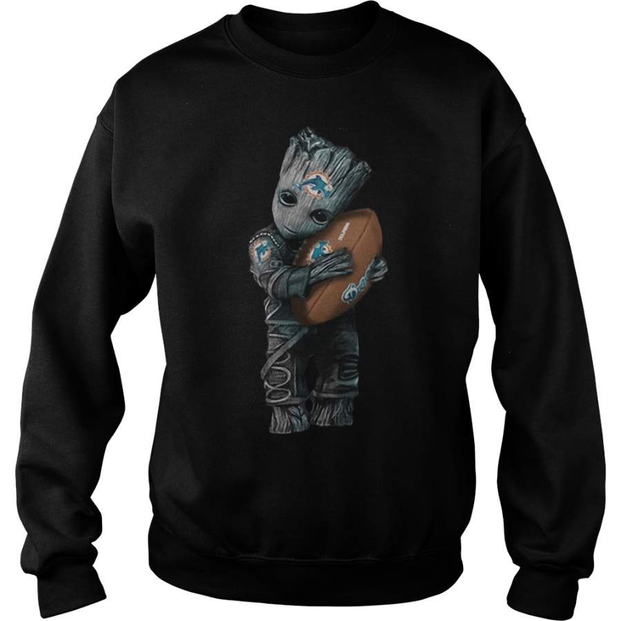 Groot hug Miami Dolphins Sweatshirt