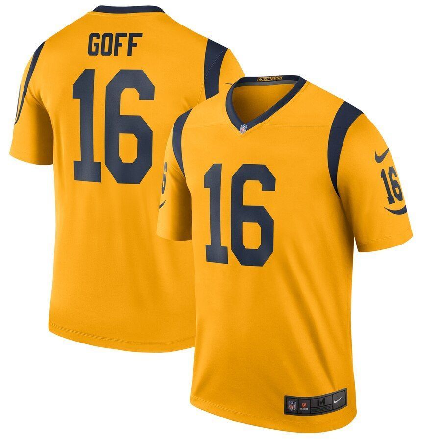 Jared Goff Los Angeles Rams Color Rush Legend Player Jersey Gold 2019