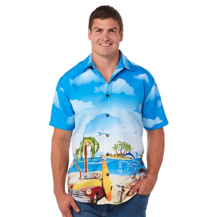 Beach Blue Unique Design Hawaiian Shirt Dhc18063035