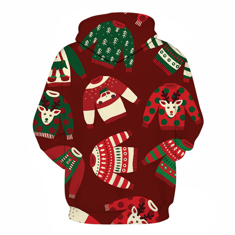 Brown 3D Christmas Hoodie – Sweatshirt, Hoodie, Pullover