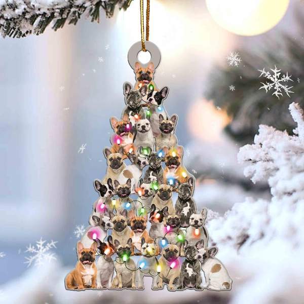 French Bulldog Lovely Tree Gift For French Bulldog Lover Gift For Dog Lover Ornament