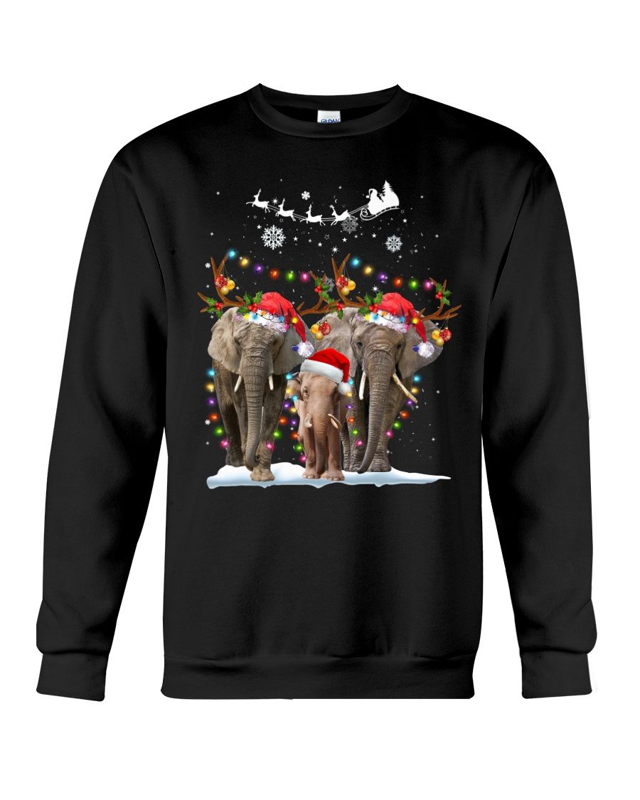 Three Elephant Christmas Fb Crewneck Sweatshirt