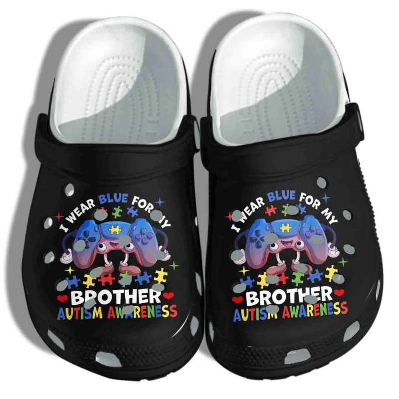 Autism Awareness Video Game Lover Wear Blue For My Brother Crocband Clog Shoes For Men Women