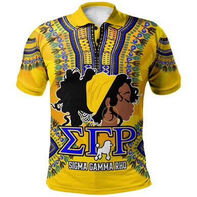 Sigma Gamma Rho Polo Shirt – Custom Sorority Dashiki Pattern And Sigma Girl Polo Shirt