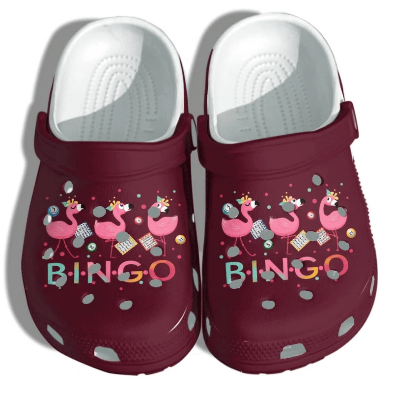 Flamingo Bingo 2 Gift For Lover Rubber clog Shoes Comfy Footwear