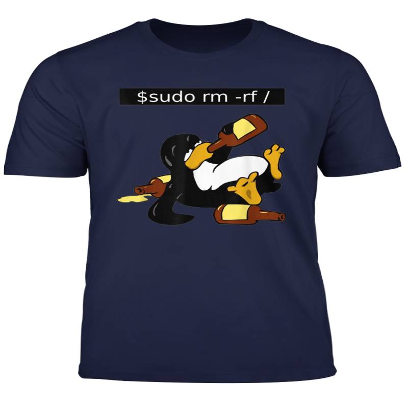 Tux Linux Penguin Sudo Rm Rf T Shirt