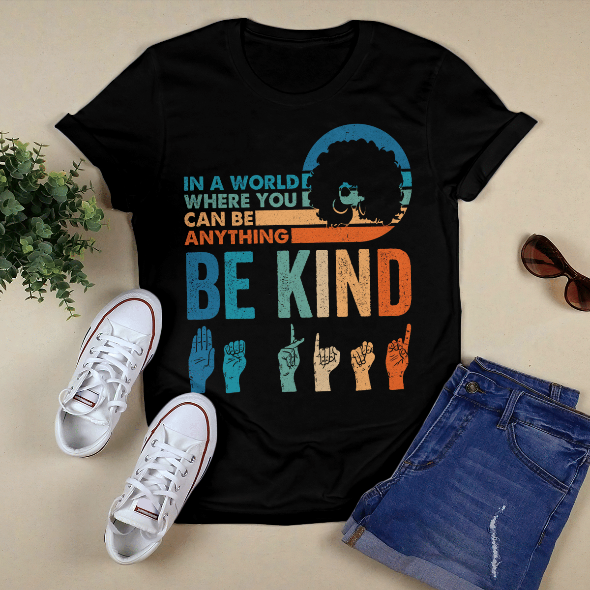 African American Shirt Gifts For Black Girl Afro Woman Be Kind Shirts