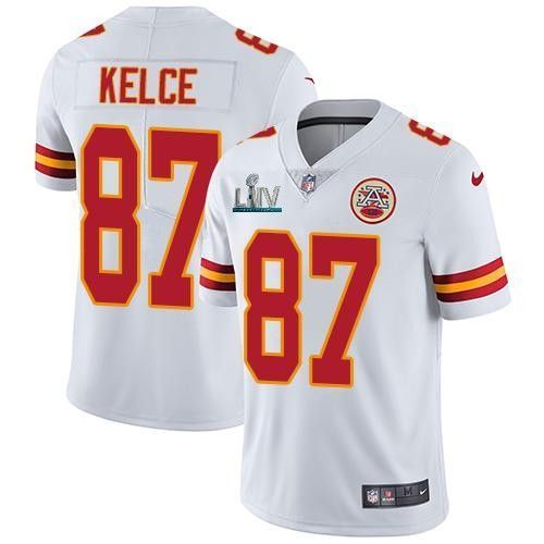 Travis Kelce #87 Kansas City Chiefs 2020 NFL White Jersey Jersey