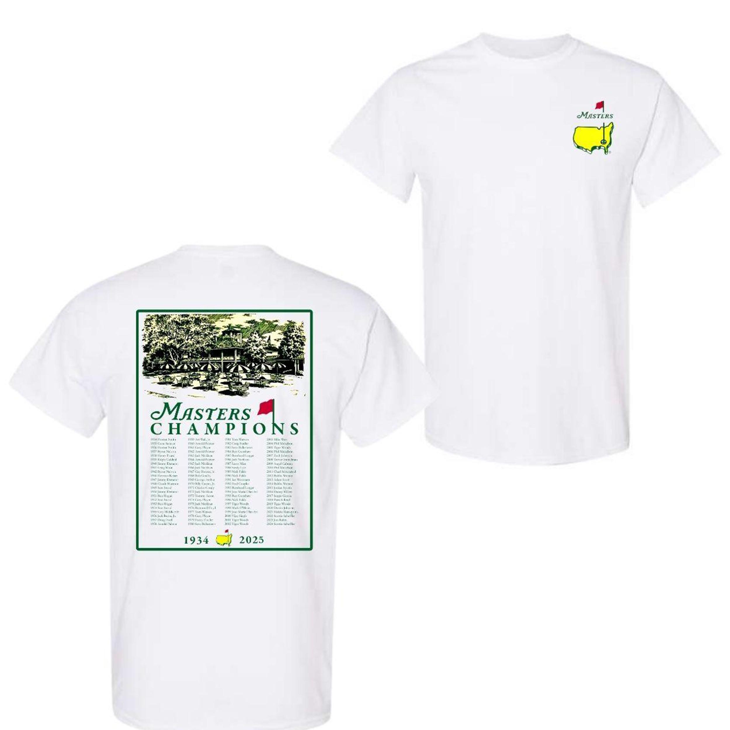 Masters 2025 Menswear T-Shirt, Augusta National Golf Club T-Shirt, Perfect For Golf Enthusiasts and Casual Wear, 2 Sided Shirt For Men, Menwear Top