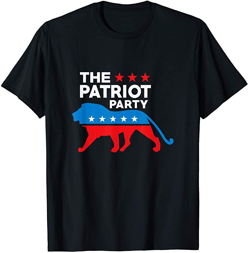 The Patriot Party Lion Patriotic Conservative USA 1776 T-Shirt