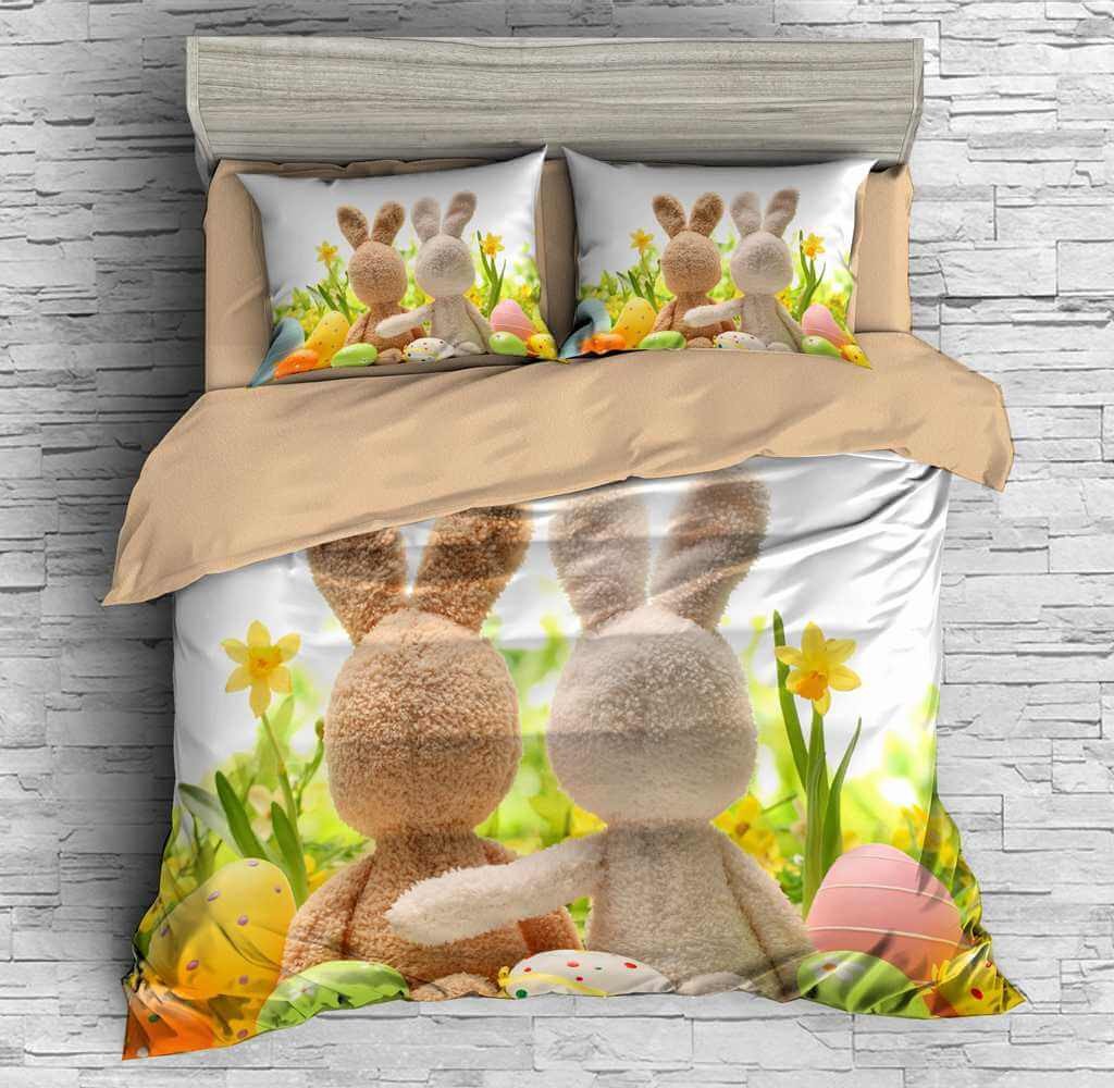 3D CUSTOMIZE EASTER BUNNY BEDDING SET DUVET COVER SET BEDROOM SET BEDLINEN 6