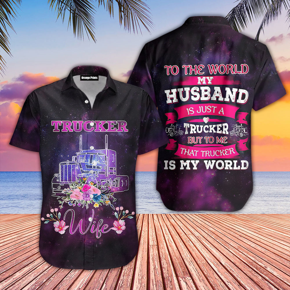 Trucker Wife Purple Aloha Hawaii Shirts For Men Women Ha57572