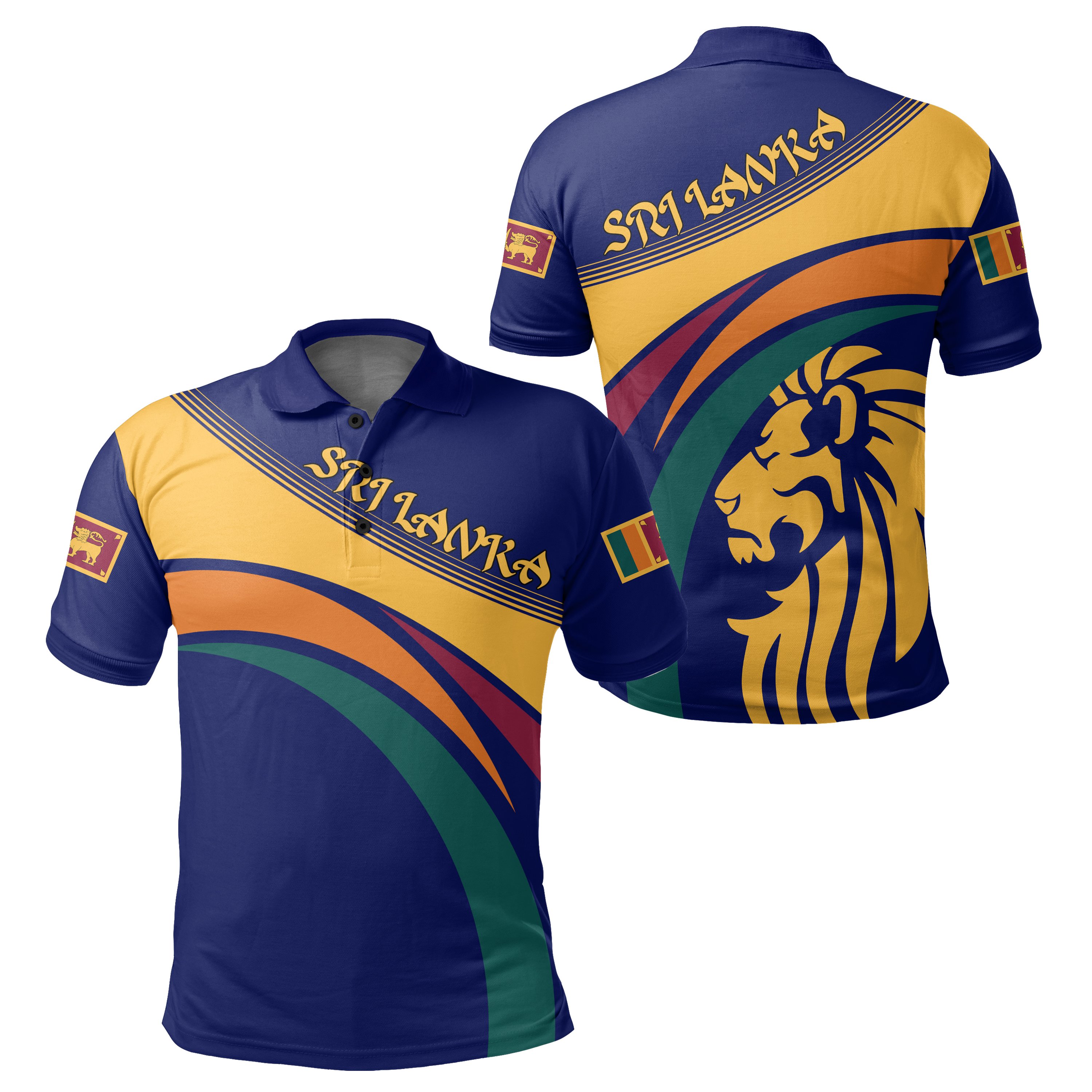 1sttheworld Sri Lanka Lion Polo Shirt – J5