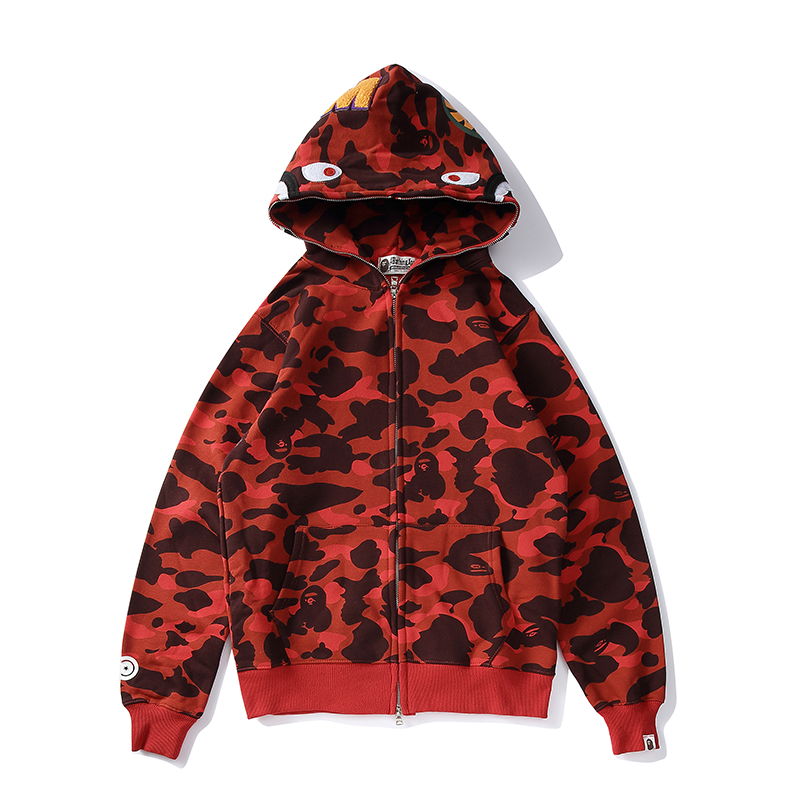 2022 New bape Shark Men’s and Women’s casual Harajuku Hooded Coat Fashion camouflage sweatshirt streetwear with free shipping alx