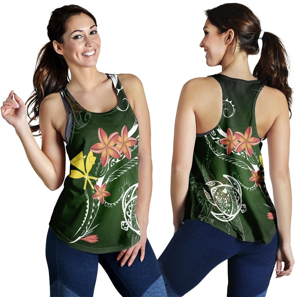 Hawaiian Turtle Plumeria Polynesian Racerback Tank Luck Style Ah Ha20692