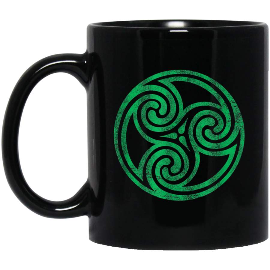 Ireland Green Celtic Knot Irish Vintage Spiral Newgrange Mug