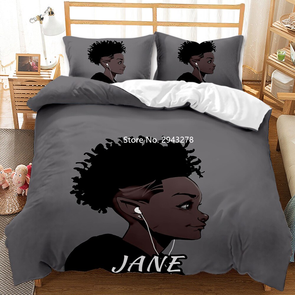 3D Printed Fashion Boy Bedding African Boy Pattern Comfortable Down  Cover Pillowcase Bedroom Decor Deluxe Full Size Duvet Covers