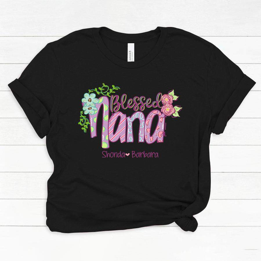 PERSONALIZED BLESSED GRANDMA SHIRT, CUSTOM BLESSED GRANDMA SHIRT