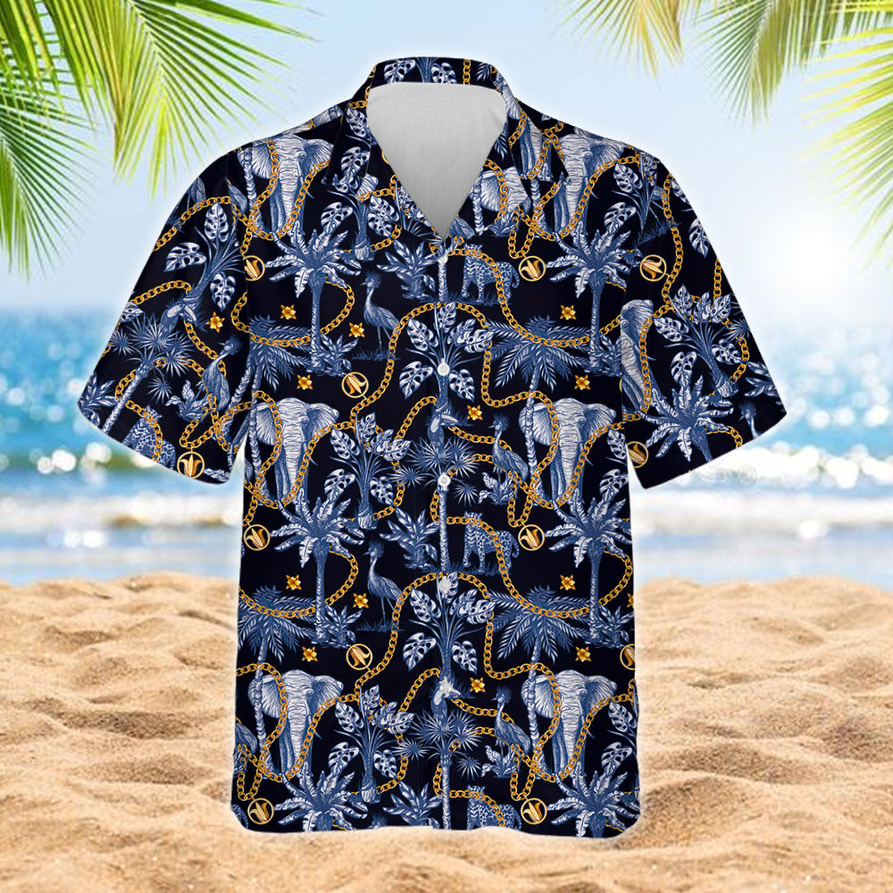 Tropical Trees And Jungle Animals Shirt Trl1094Hw