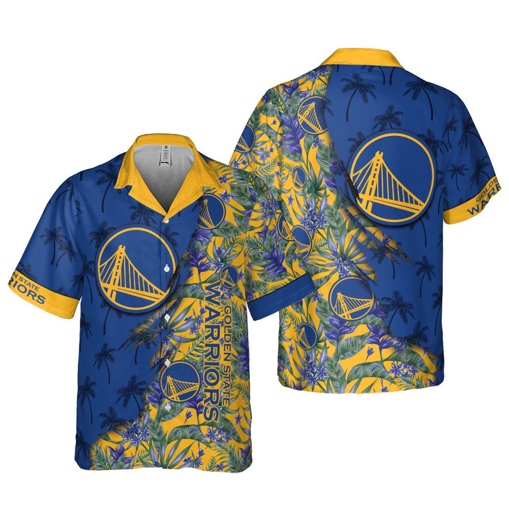 Hawaiian Shirt with Authentic Golden State Warriors Flair