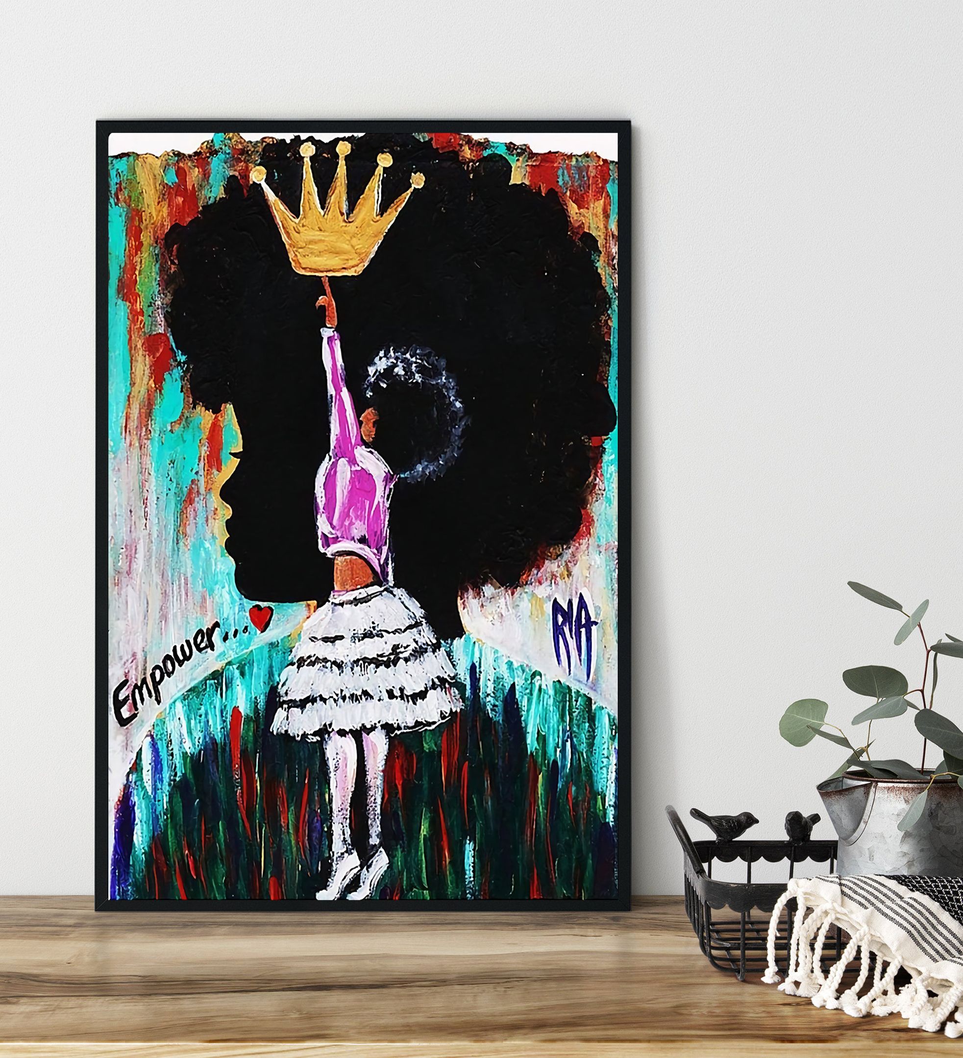 Empower Black Girl Magic Black Girl Black Woman Blac poster canvas